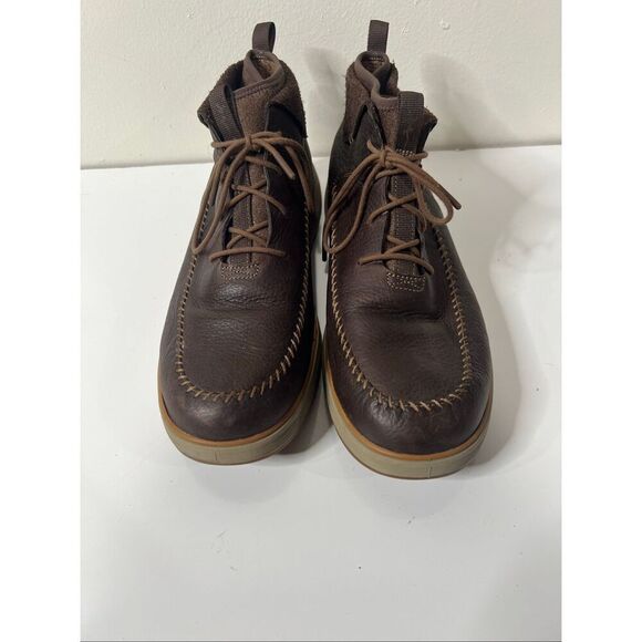 Chaco Dixon Mid Mens sz 14 Brown Leather Ankle Boots Nearly New! display picture 2